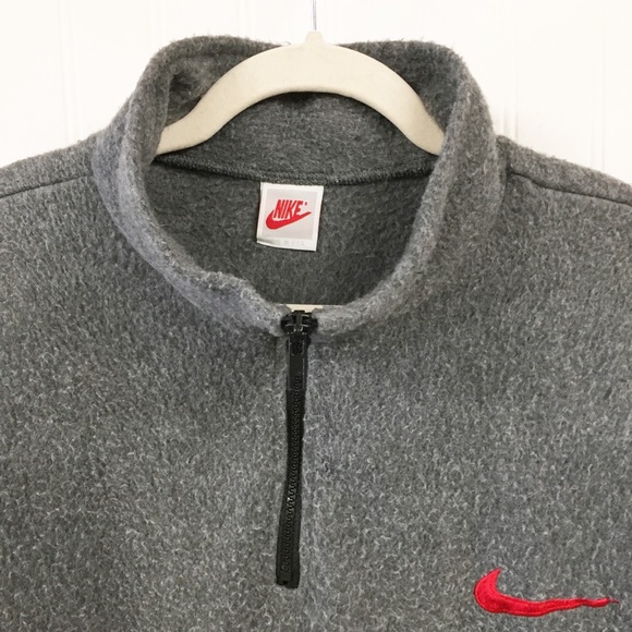 Vintage x Nike | Oversized 1/4 Zip Fleece Pullover - Picture 3 of 5